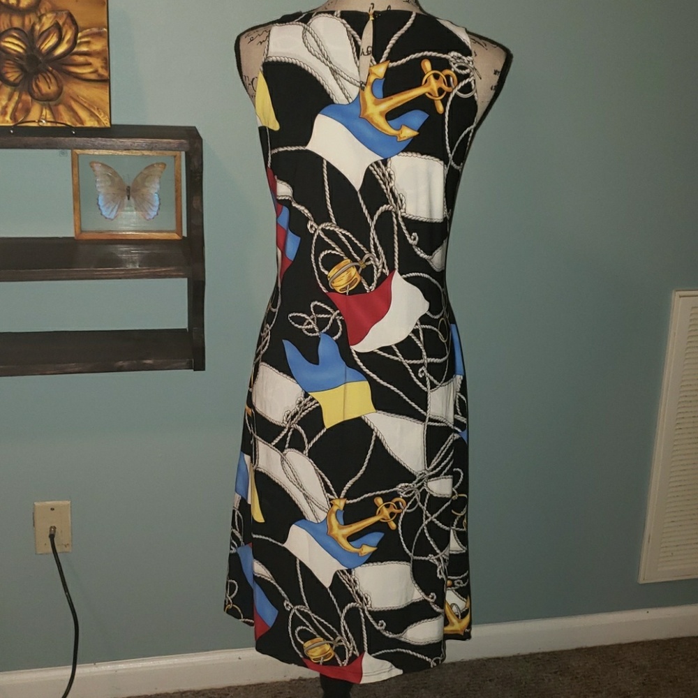New Lauren Ralph Lauren Nautical Trapeze Dress Size Xlarge - Picture 8 of 13